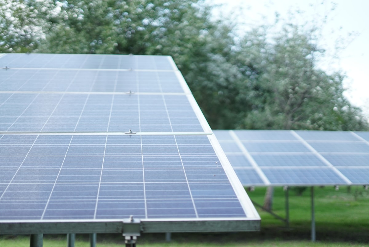 Solar panels installed on a farm barn roof